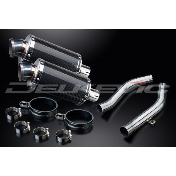 Delkevic slip-on kit Oval Carbon 225mm - Z1000 (2003-2006)