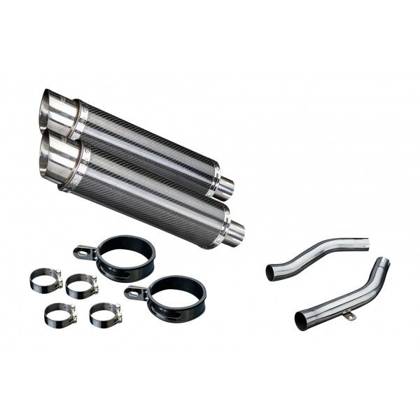 Delkevic slip-on kit Round Carbon 350mm - Z1000 (2003-2006)