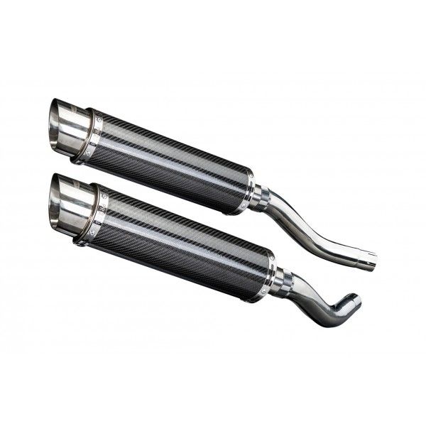 Delkevic slip-on kit Round Carbon 350mm - Z1000 (2003-2006)