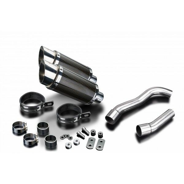 Delkevic slip-on kit Round Carbon 200mm - Z1000 (2007-2009)