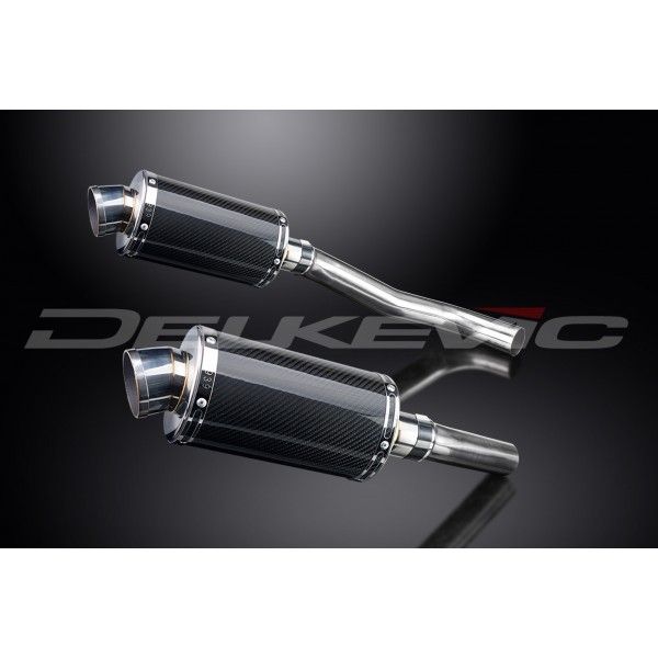Delkevic slip-on kit Oval Carbon 225mm - Z1000 (2007-2009)