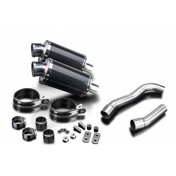 Delkevic slip-on kit Oval Carbon 225mm - Z1000 (2007-2009)