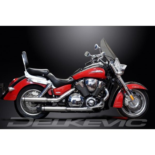 Delkevic slip-on kit Round RVS 410mm - VTX1800F (2004-2008)