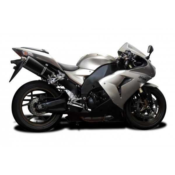 Delkevic slip-on kit Oval Carbon 350mm - ZX-10R NINJA (2006-2007)