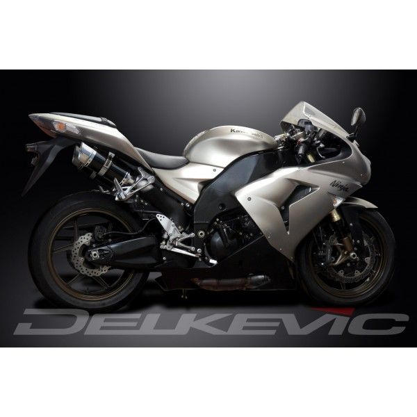 Delkevic slip-on kit Round Carbon 200mm - ZX10R 06-07 DECAT