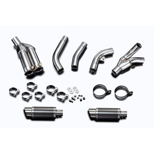 Delkevic slip-on kit Round Carbon 200mm - ZX10R 06-07 DECAT