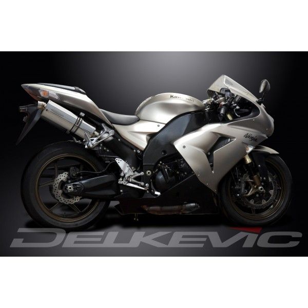 Delkevic slip-on kit Oval RVS 350mm - ZX10R 06-07 DECAT