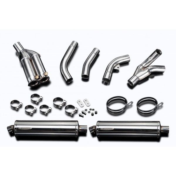 Delkevic slip-on kit Oval RVS 450mm - ZX10R 06-07 DECAT