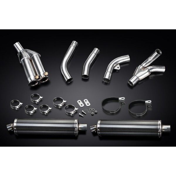 Delkevic slip-on kit Oval Carbon 450mm - ZX10R 06-07 DECAT