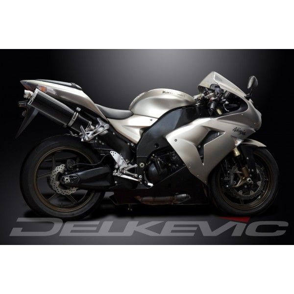 Delkevic slip-on kit Oval Carbon 450mm - ZX10R 06-07 DECAT
