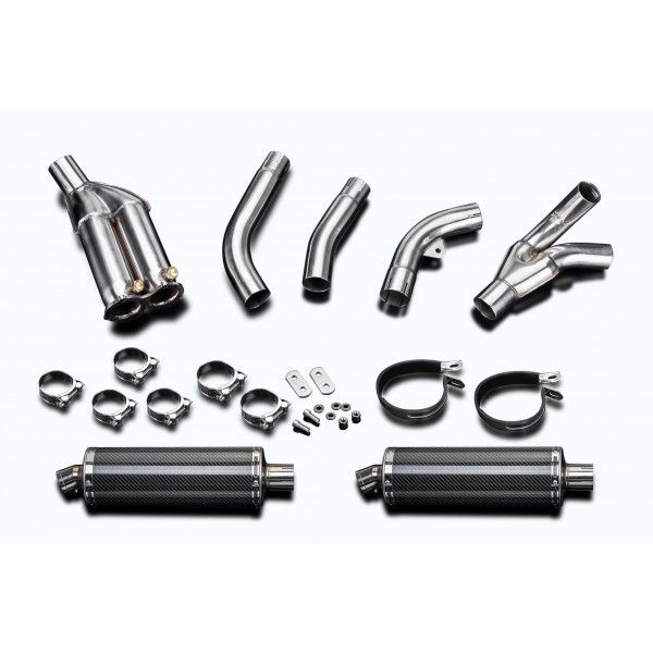 Delkevic slip-on kit Oval Carbon 350mm - ZX10R 06-07 DECAT
