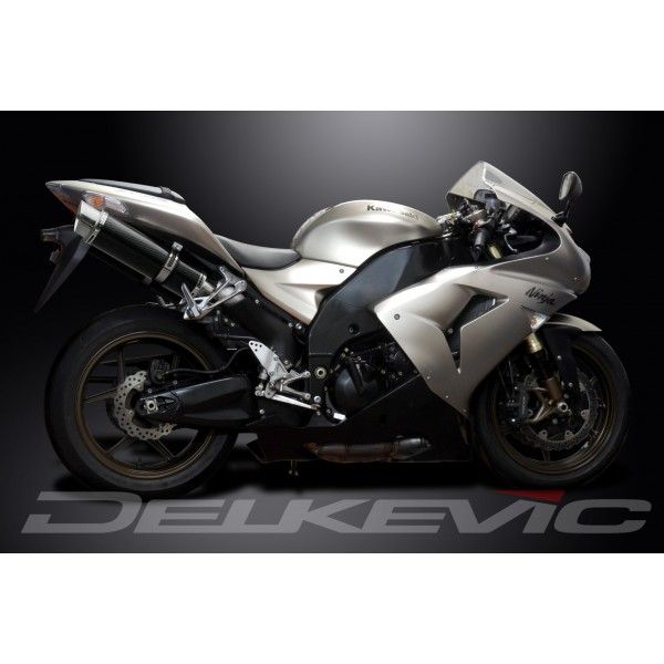 Delkevic slip-on kit Round Carbon 350mm - ZX10R 06-07 DECAT