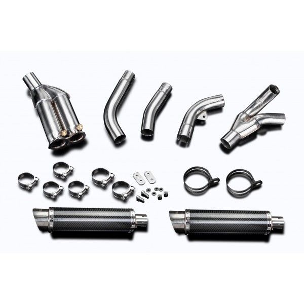 Delkevic slip-on kit Round Carbon 350mm - ZX10R 06-07 DECAT