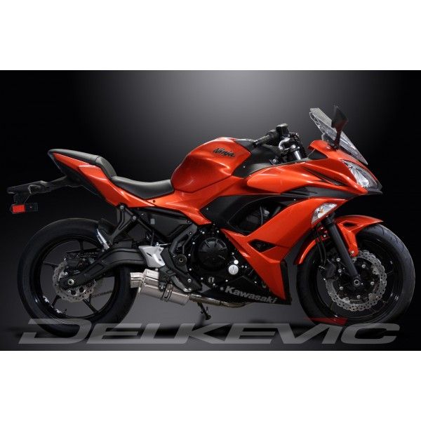 Delkevic volledig systeem Oval RVS 225mm - Ninja 650 (2017-2020)