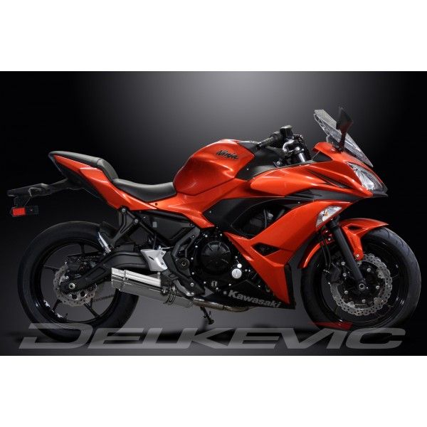Delkevic volledig systeem Round RVS 350mm - Ninja 650 (2017-2020)