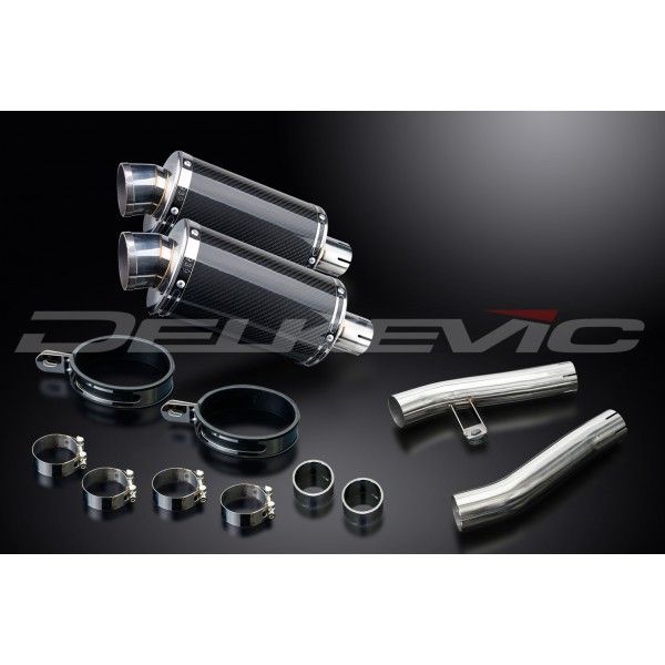 Delkevic slip-on kit Oval Carbon 225mm - ZZR1200 (2002-2005)