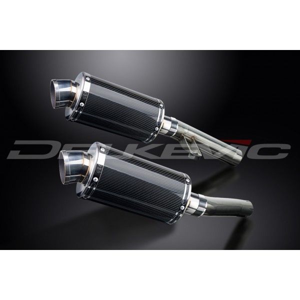 Delkevic slip-on kit Oval Carbon 225mm - ZZR1200 (2002-2005)