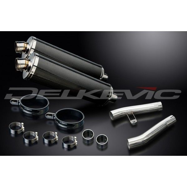 Delkevic slip-on kit Oval Carbon 450mm - ZZR1200 (2002-2005)