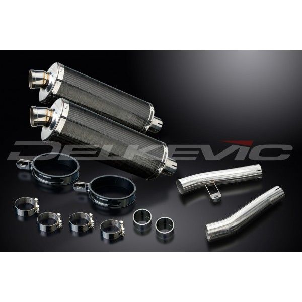 Delkevic slip-on kit Oval Carbon 350mm - ZZR1200 (2002-2005)