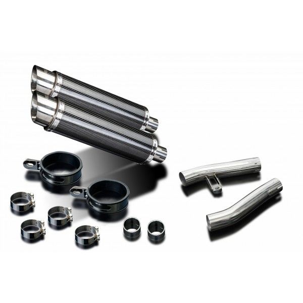 Delkevic slip-on kit Round Carbon 350mm - ZZR1200 (2002-2005)