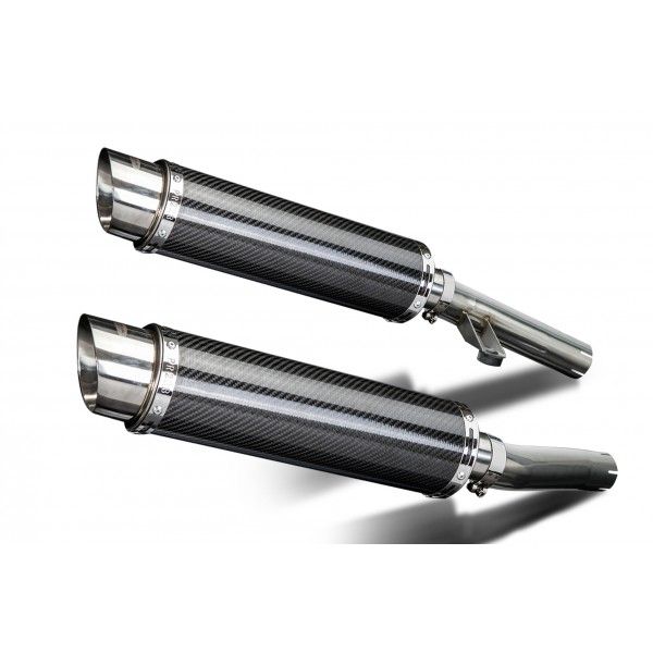 Delkevic slip-on kit Round Carbon 350mm - ZZR1200 (2002-2005)