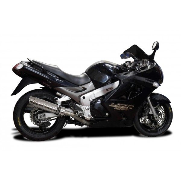 Delkevic slip-on kit Round RVS 350mm - ZZR1200 (2002-2005)