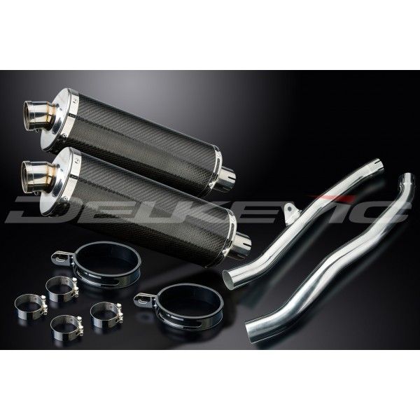 Delkevic slip-on kit Oval Carbon 350mm - ZZR1400/ZX14 (2006-2007)