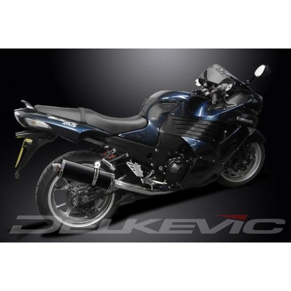 Delkevic slip-on kit Oval Carbon 350mm - ZZR1400/ZX14 (2006-2007)