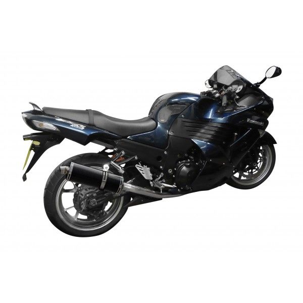 Delkevic slip-on kit Oval Carbon 350mm - ZZR1400/ZX14 (2006-2007)