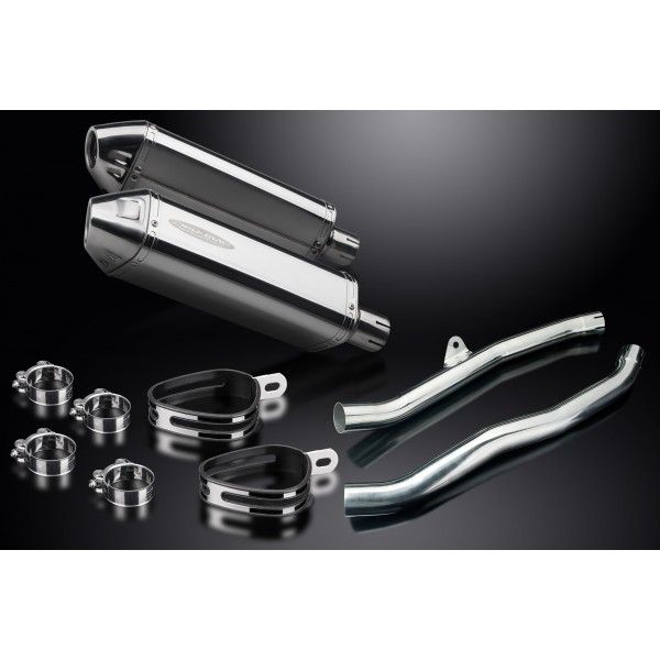 Delkevic slip-on kit Tri-Oval RVS 320mm - ZZR1400/ZX14 (2006-2007)