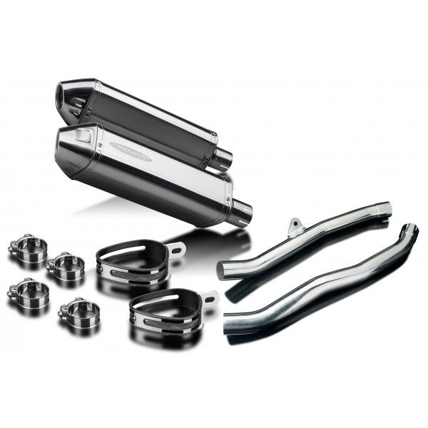 Delkevic slip-on kit Tri-Oval RVS 320mm - ZZR1400/ZX14 (2006-2007)