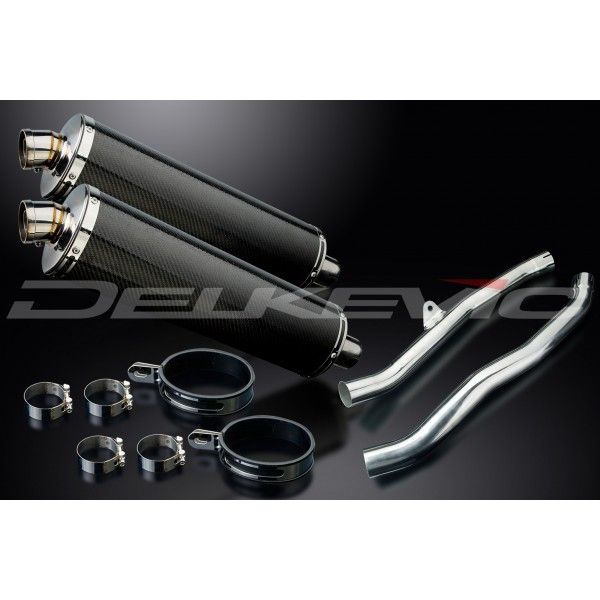 Delkevic slip-on kit Oval Carbon 450mm - ZZR1400/ZX14 (2006-2007)