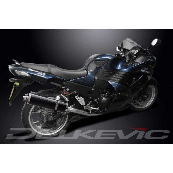 Delkevic slip-on kit Oval Carbon 450mm - ZZR1400/ZX14 (2006-2007)
