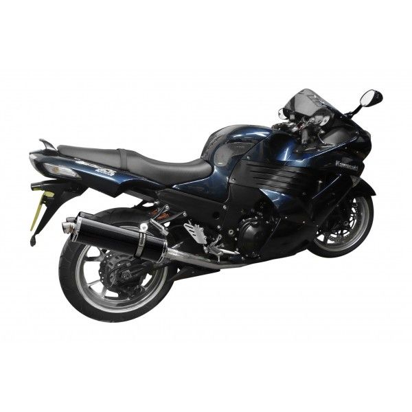 Delkevic slip-on kit Oval Carbon 450mm - ZZR1400/ZX14 (2006-2007)