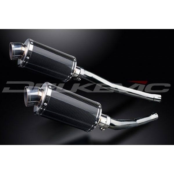 Delkevic slip-on kit Oval Carbon 225mm - ZZR1400/ZX14 (2006-2007)