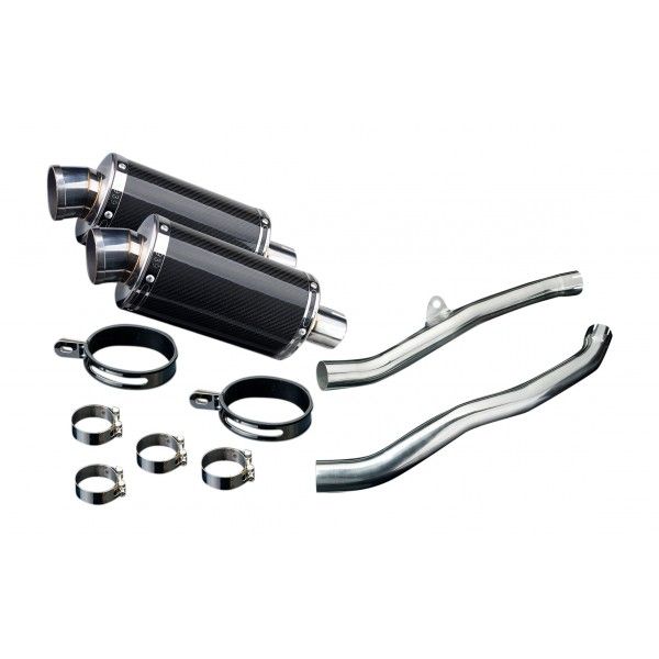 Delkevic slip-on kit Oval Carbon 225mm - ZZR1400/ZX14 (2006-2007)