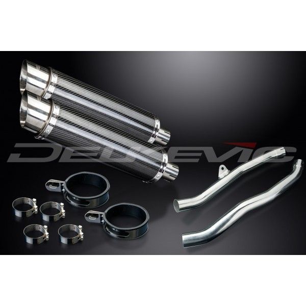 Delkevic slip-on kit Round Carbon 350mm - ZZR1400/ZX14 (2006-2007)