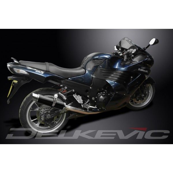 Delkevic slip-on kit Round Carbon 350mm - ZZR1400/ZX14 (2006-2007)