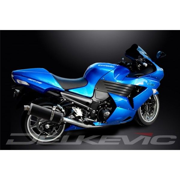 Delkevic slip-on kit Oval Carbon 350mm - ZZR1400/ZX14 (2008-2011)