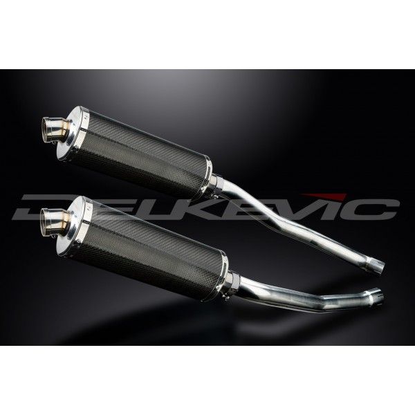 Delkevic slip-on kit Oval Carbon 350mm - ZZR1400/ZX14 (2008-2011)