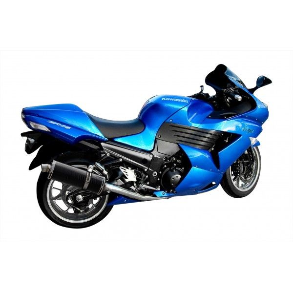 Delkevic slip-on kit Oval Carbon 350mm - ZZR1400/ZX14 (2008-2011)