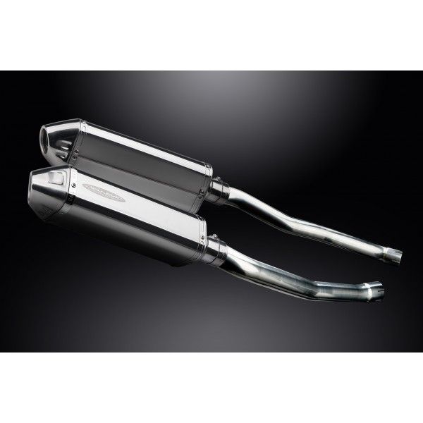 Delkevic slip-on kit Tri-Oval RVS 320mm - ZZR1400/ZX14 (2008-2011)