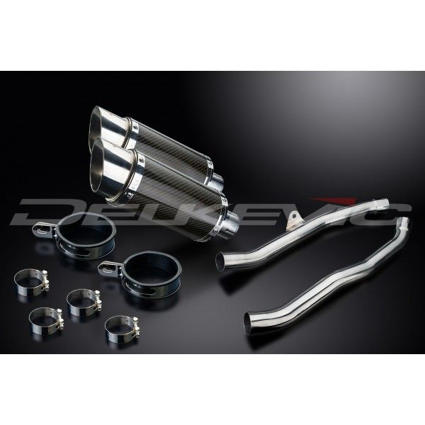 Delkevic slip-on kit Round Carbon 200mm - ZZR1400/ZX14 (2008-2011)