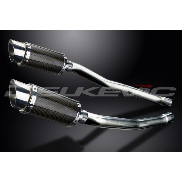 Delkevic slip-on kit Round Carbon 200mm - ZZR1400/ZX14 (2008-2011)