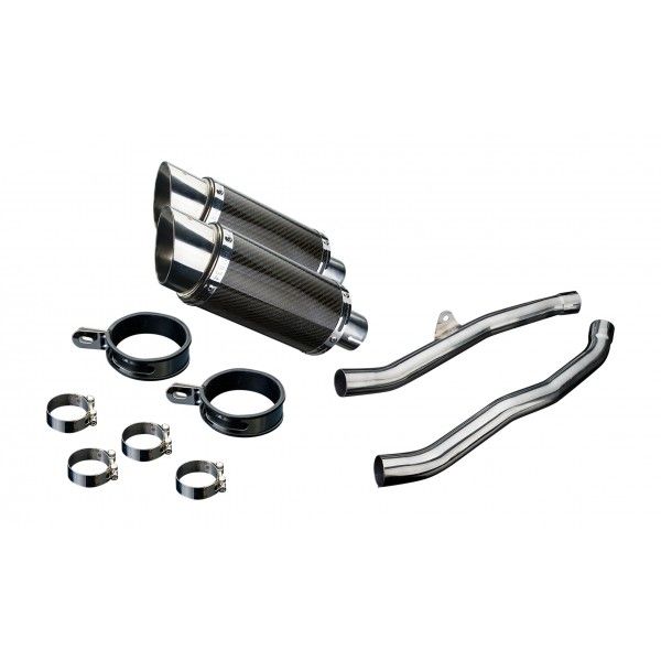 Delkevic slip-on kit Round Carbon 200mm - ZZR1400/ZX14 (2008-2011)