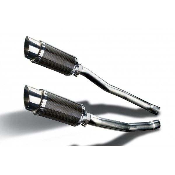 Delkevic slip-on kit Round Carbon 200mm - ZZR1400/ZX14 (2008-2011)