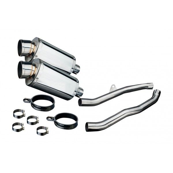 Delkevic slip-on kit Oval RVS 225mm - ZZR1400/ZX14 (2008-2011)