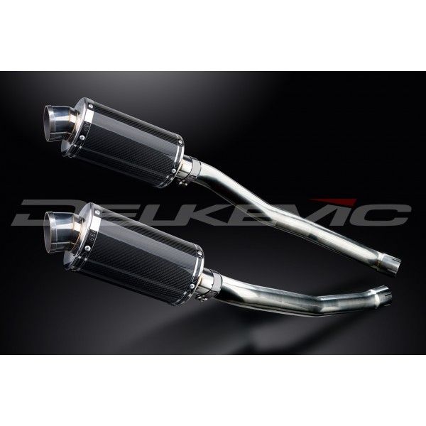 Delkevic slip-on kit Oval Carbon 225mm - ZZR1400/ZX14 (2008-2011)