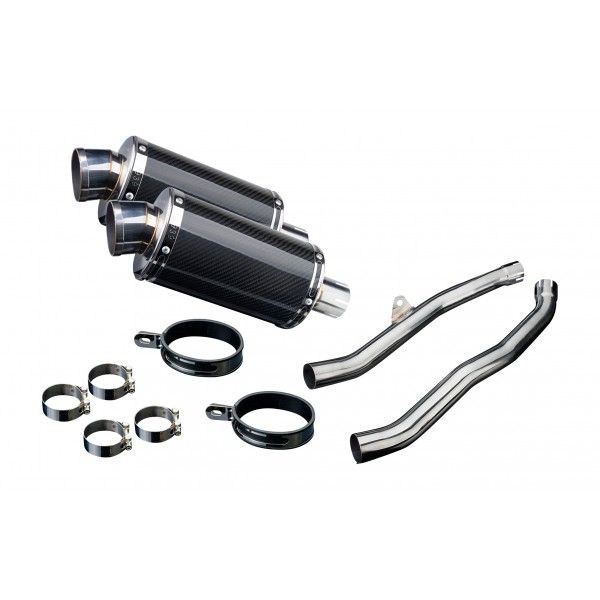 Delkevic slip-on kit Oval Carbon 225mm - ZZR1400/ZX14 (2008-2011)