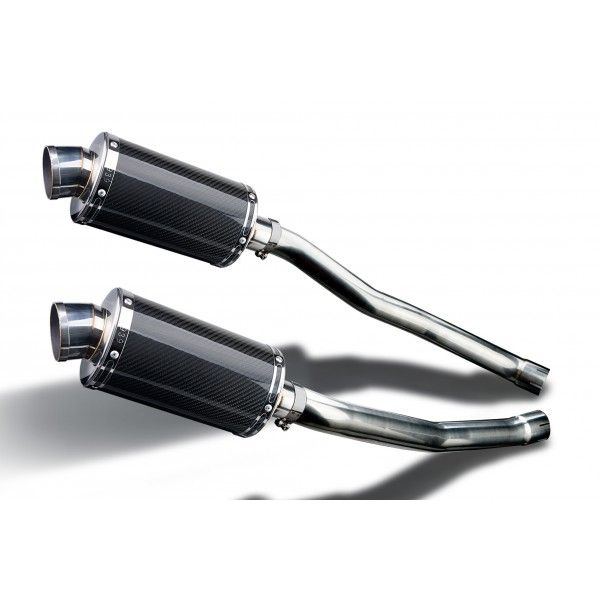 Delkevic slip-on kit Oval Carbon 225mm - ZZR1400/ZX14 (2008-2011)